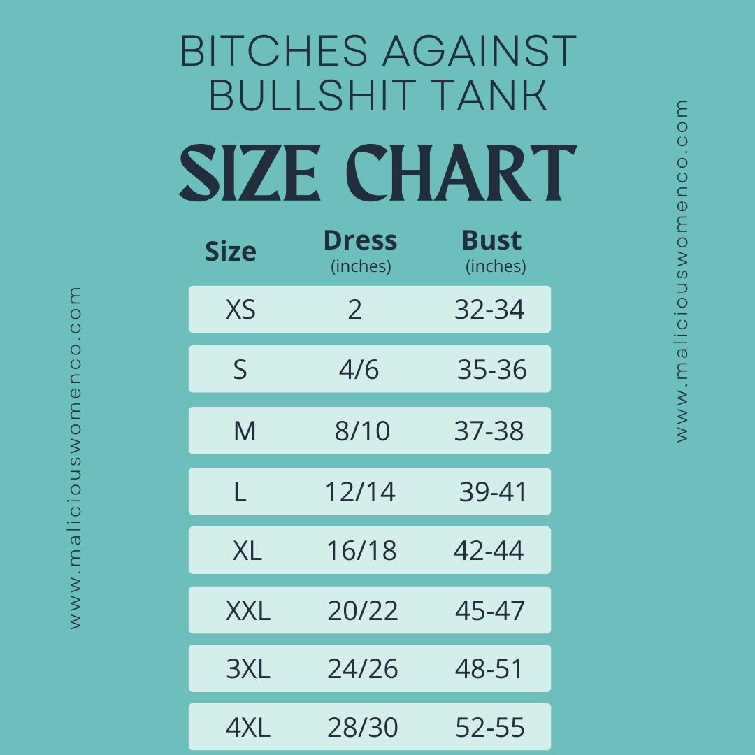Bitches Against Bullshit Malicious Women's Racerback Tank - Malicious Women Co. - Apparel